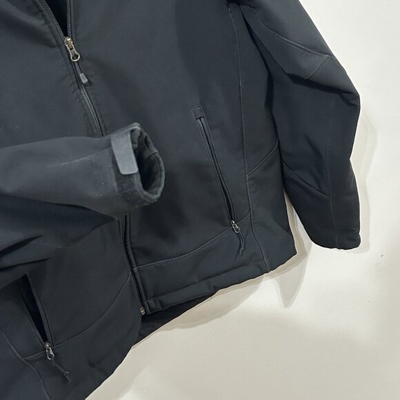 The North Face Black Faux Fur Lined Soft Shell Windwall Jacket - Men's Large - Picture 3 of 12